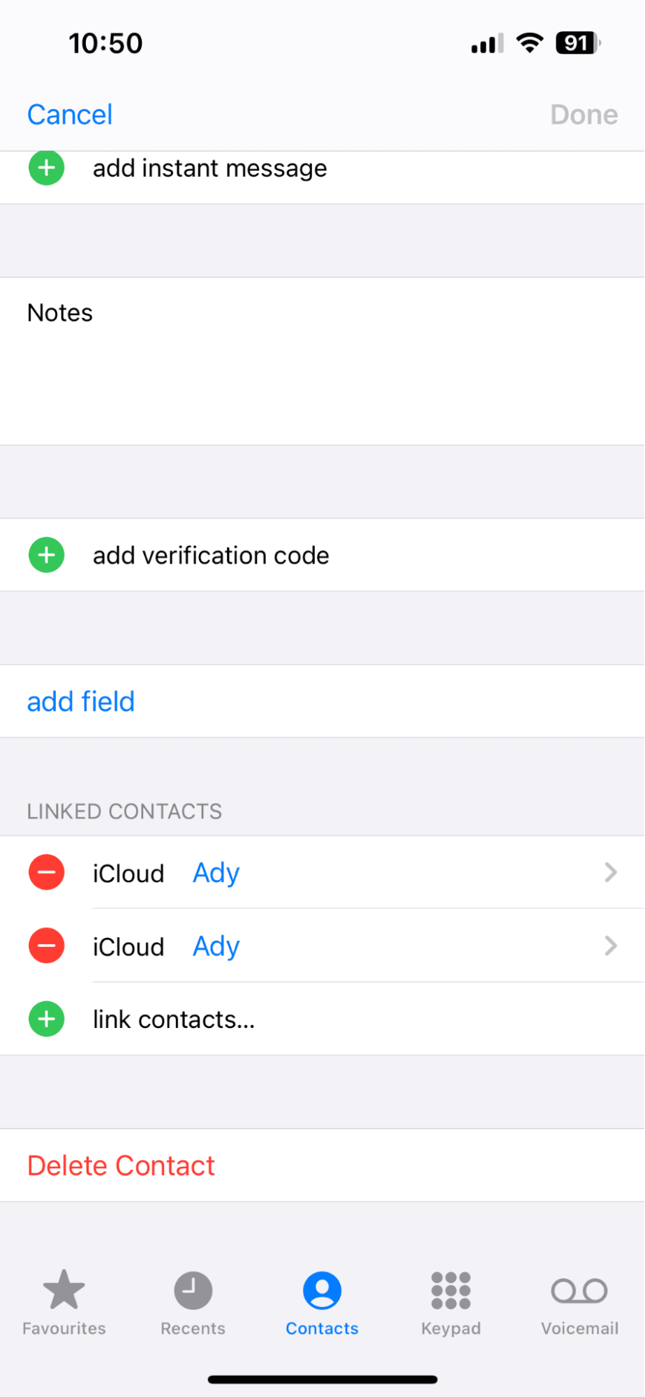 How to merge duplicate contacts on iPhone step by step